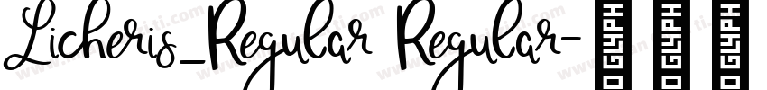Licheris_Regular Regular字体转换